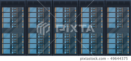 Server Room Rack Drawing Creative illustration of server rack room, big - Stock Illustration ...