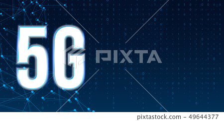 Creative illustration of 5G signal transmission 49644377