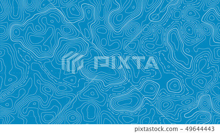 Creative illustration of topographic map. Art 49644443
