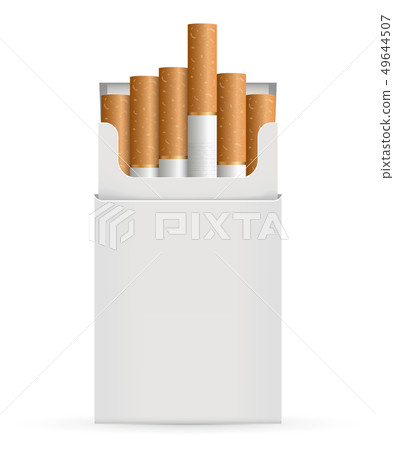realistic cigarette Creative illustration of realistic cigarette set - Stock Illustration  [49644507]