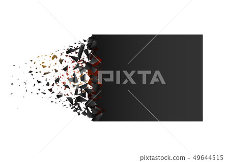 Creative illustration of blank banner with Creative illustration of blank banner with 49644515