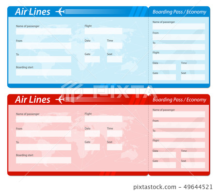 Creative illustration of airline boarding pass - Stock Illustration ...