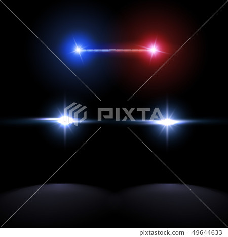 Creative illustration of police car silhouette 49644633