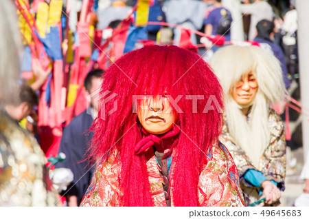[Mitani festival] dance of continuous lion 49645683