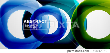Flying circles geometric abstract background Flying circles geometric abstract background 49647139