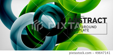 Flying circles geometric abstract background Flying circles geometric abstract background 49647141