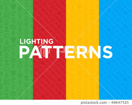 Four different lighting seamless patterns 49647585