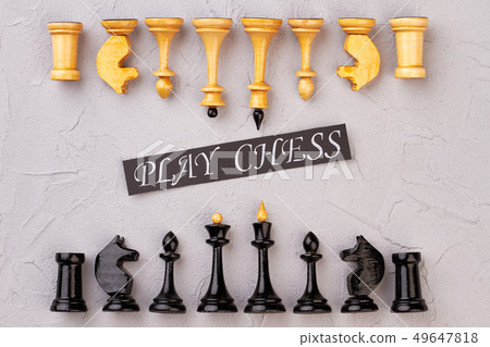 Abstract chess figures background. 49647818