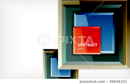 Geometric abstract background, modern square Geometric abstract background, modern square 49648101