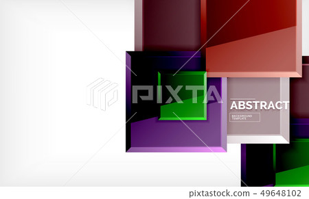 Square geometrical background Square geometrical background 49648102