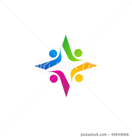 team work logo symbol icon star vector design 49649066