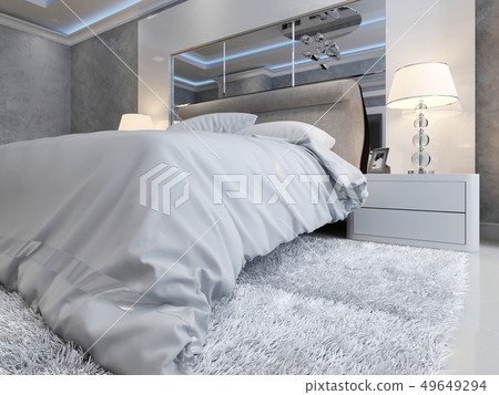 Art Deco bedroom interior Art Deco bedroom interior 49649294