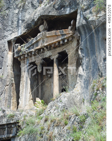 Ancient Lycian tomb of Amintas (4th century) near Ancient Lycian tomb of Amintas (4th century) near 49651078