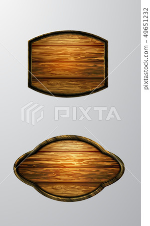 Vector realistic illustration of wooden signboard 49651232