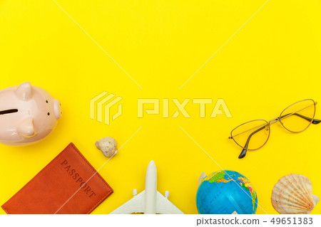 Minimal simple flat lay travel adventure trip 49651383