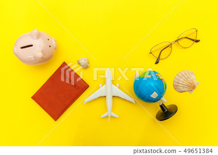 Minimal simple flat lay travel adventure trip 49651384