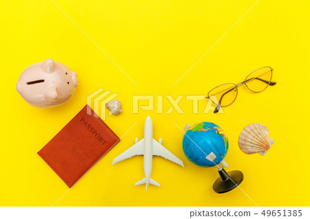 Minimal simple flat lay travel adventure trip 49651385