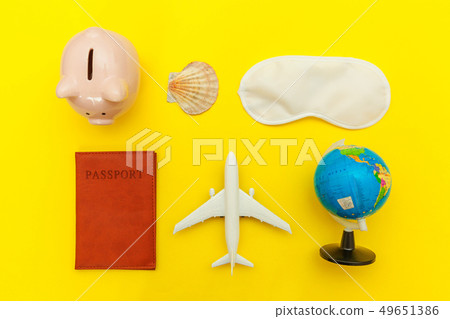 Minimal simple flat lay travel adventure trip 49651386