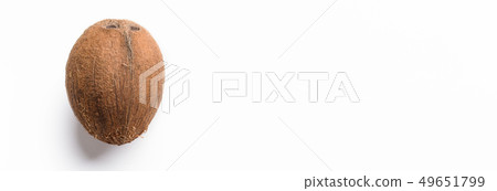 Whole coconut on white Whole coconut on white 49651799