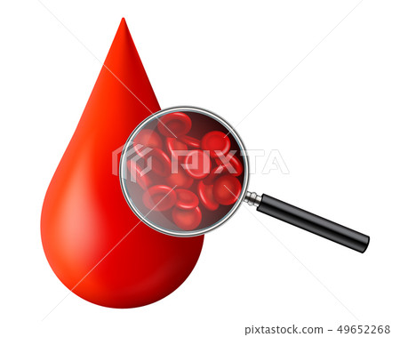 Creative illustration of red blood cells stream, microbiological medical erythrocyte isolated on 49652268