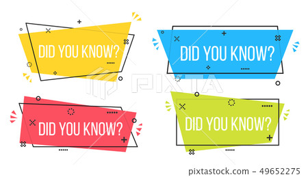 Creative illustration of did you know question mark label badge isolated on background. Art design 49652275