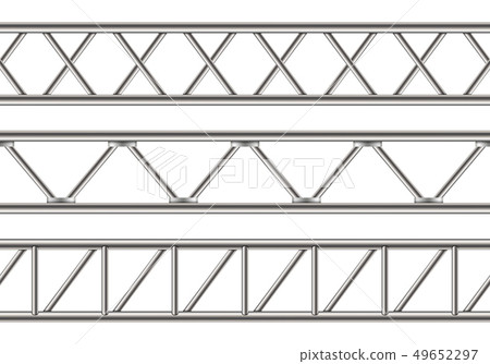 Creative illustration of steel truss girder, chrome pipes isolated on background. Art design Creative illustration of steel truss girder, chrome pipes isolated on background. Art design 49652297