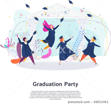 Graduation party. Group of happy graduated students. Graduation party. Group of happy graduated students. 49652461