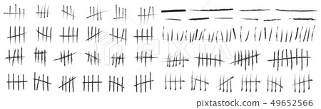 Creative illustration of counting waiting tally number marks isolated on background. Crossed out Creative illustration of counting waiting tally number marks isolated on background. Crossed out 49652566