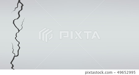 Creative illustration of realistic wall cracks set isolated on background. Art design fracture rift 49652995