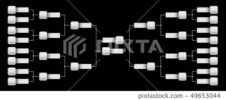 Creative illustration of playoffs schedule with two conference blank template isolated on background 49653044