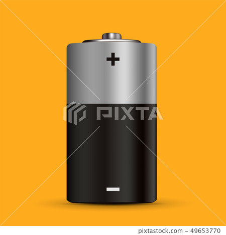 Creative illustration of realistic alkaline battery set with diffrent size isolated on background Creative illustration of realistic alkaline battery set with diffrent size isolated on background 49653770