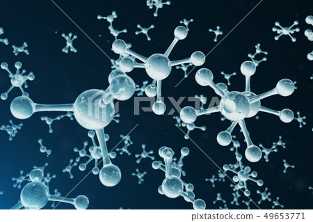 3D illustration molecule structure. Scientific medical background with atoms and molecules 3D illustration molecule structure. Scientific medical background with atoms and molecules 49653771