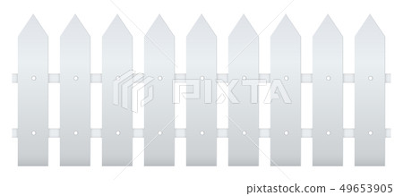 Creative illustration of rural wooden fences, pickets isolated on background. Art design. Garden 49653905