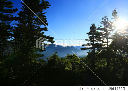 Scenery at the summit of the Southern Alps Mitsudake Kamikawachidake, distant view of Chausudake 49654225