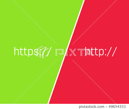 Creative illustration of http, https protocol connection ssl encryption web site isolated on Creative illustration of http, https protocol connection ssl encryption web site isolated on 49654331