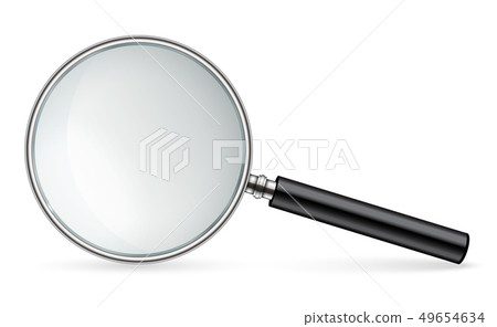 Creative illustration of realistic magnifying glass isolated on background. Art design search Creative illustration of realistic magnifying glass isolated on background. Art design search 49654634
