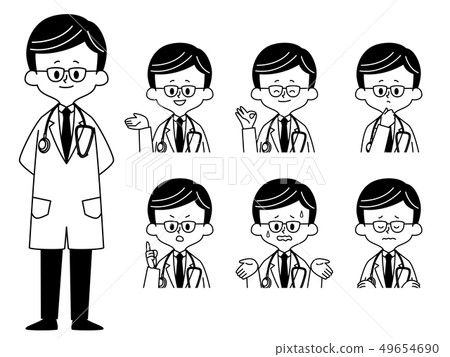 Doctor-Male-Facial Expression Set 49654690