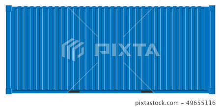 Creative illustration of sea freigh cargo containers views from different sides collection isolated 49655116
