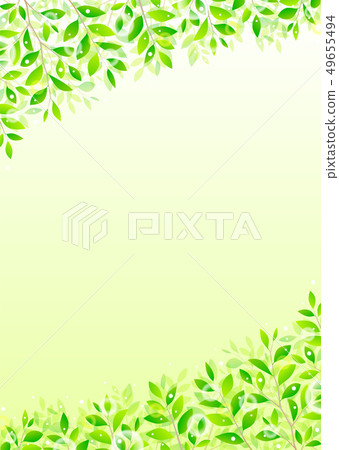 背景材料_木葉若葉青葉鮮綠 49655494