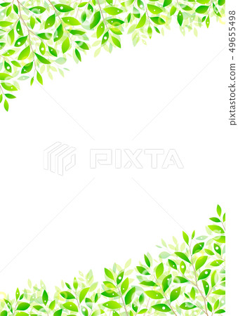 背景材料_木葉若葉青葉鮮綠 49655498