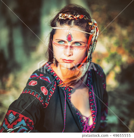 Portrait of a beautiful ethnic woman Portrait of a beautiful ethnic woman 49655555