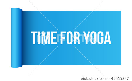 Creative illustration of half rolled yoga mat isolated on background. Art design fitness and health Creative illustration of half rolled yoga mat isolated on background. Art design fitness and health 49655857