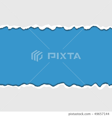 Creative illustration of multicolor torn paper edges. Art design. Realistic colored banners for web 49657144