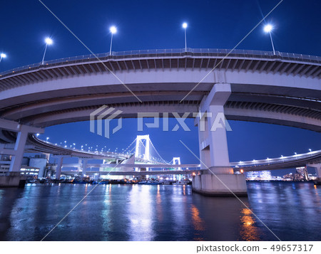 Rainbow bridge at dusk Rainbow bridge at dusk 49657317