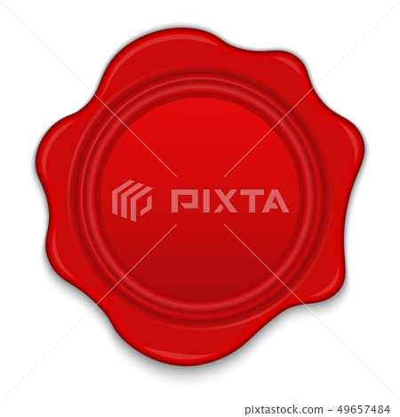 Creative realistic illustration of set of wax seals with rope isolated on background. Art design Creative realistic illustration of set of wax seals with rope isolated on background. Art design 49657484
