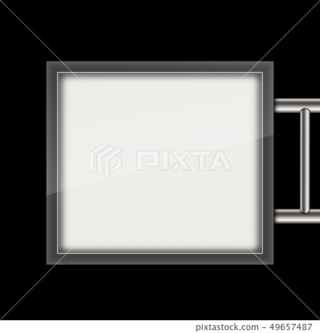 Creative illustration of street sign hanging mounted illuminated lightbox isolated on background Creative illustration of street sign hanging mounted illuminated lightbox isolated on background 49657487
