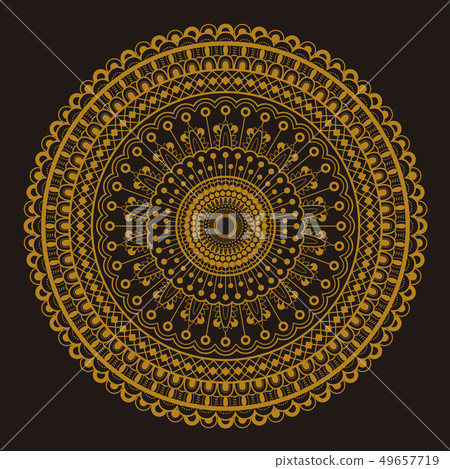 Round motif pattern design - Stock Illustration [49657719] - PIXTA