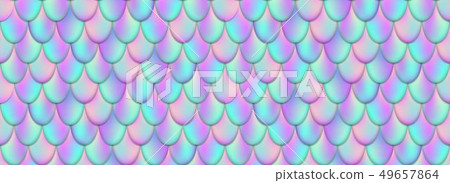 Creative illustration of holographic mermaid tail background isolated on background. Art design mesh 49657864