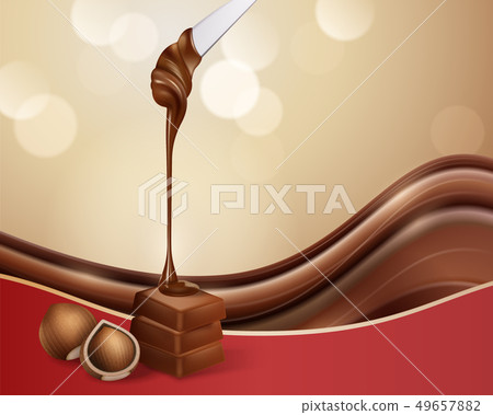 Chocolate dripping paste 49657882