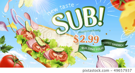 Submarine sandwich ads 49657937